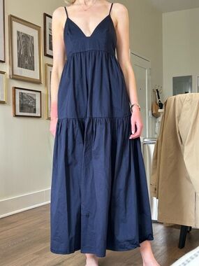 modern citizen noa dress Noa Organic Cotton T-Shirt Wrap Dress Dark Maritime / Regular / S
